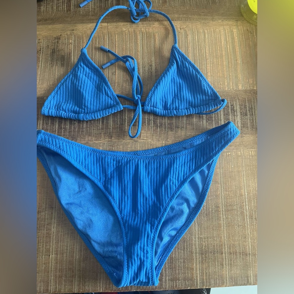 Triangl Vinca Arles rib blue bikini